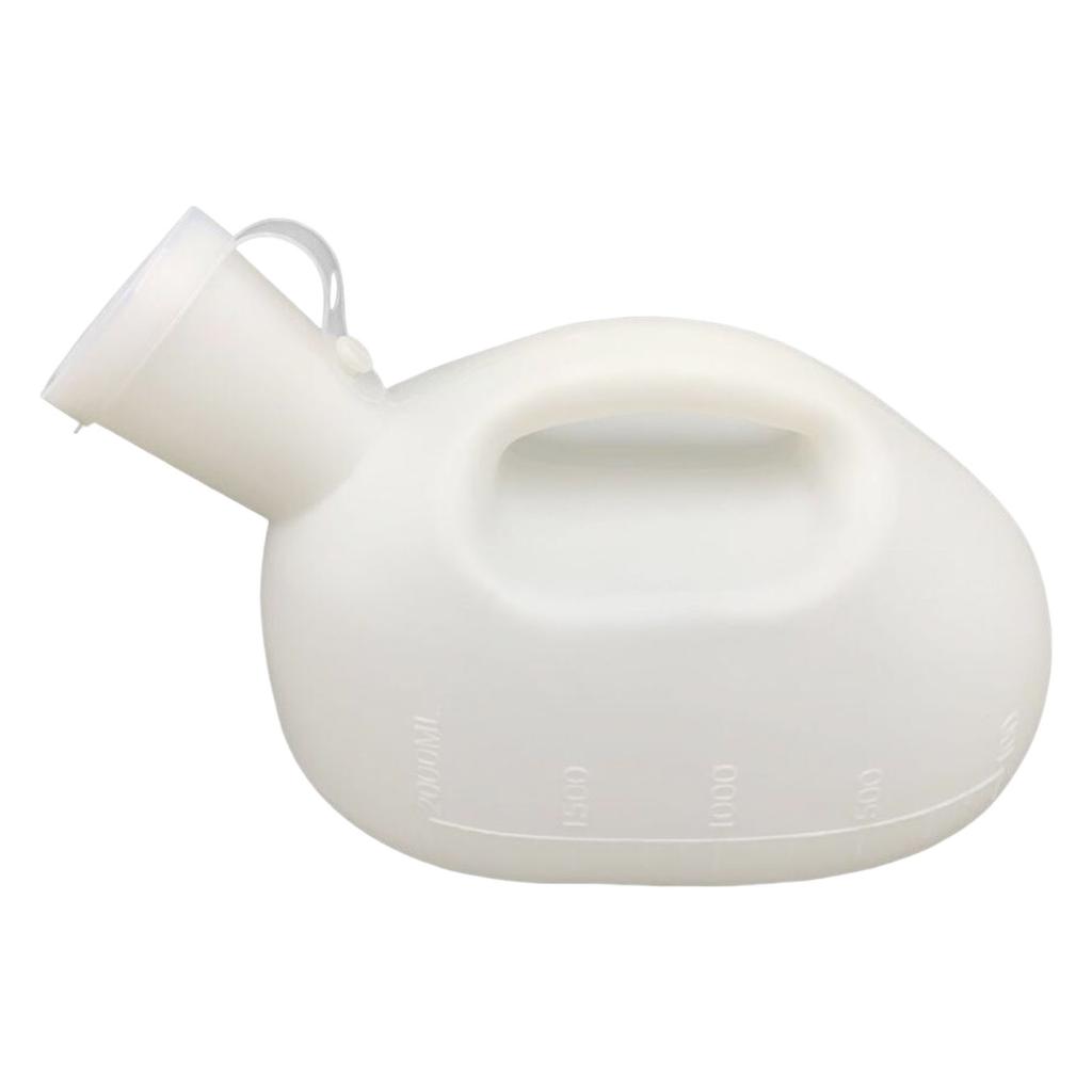 Urinals for Men 2000ml Thick Plastic Mens Bedpan Bottle with Lid - Spill Proof Urinary Bottle Male Urinal Pee Bottle