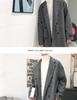 Men's Trendy Double-Breasted Plaid Wool Coat - Autumn/Winter Korean Style, Large Size Hong Kong Fashion