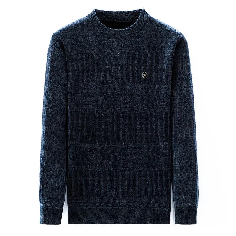 Autumn and Winter Round Neck Sweater Plus Velvet Padded Bottoming Shirt T-shirt Knitwear Thermal Underwear Pullover