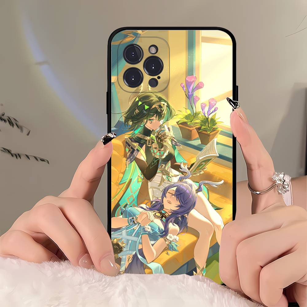 Genshin Impact Song Of The Welkin Moon Phone Case For IPhone 17 Air 16 15 14 Plus 13 12 Mini 11 Pro Max Black Cover