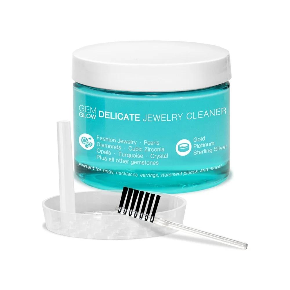 Jewelry Cleaning Kit Fine Delicate Jewelry Care System with Polishing Cloth Dipping Basket Touch-Up Brush Safe Daily Use