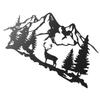 Metal Deer Wall Art Rustic Lifelike Mountain Forest Deer Wall Decor for Bedroom Living Room