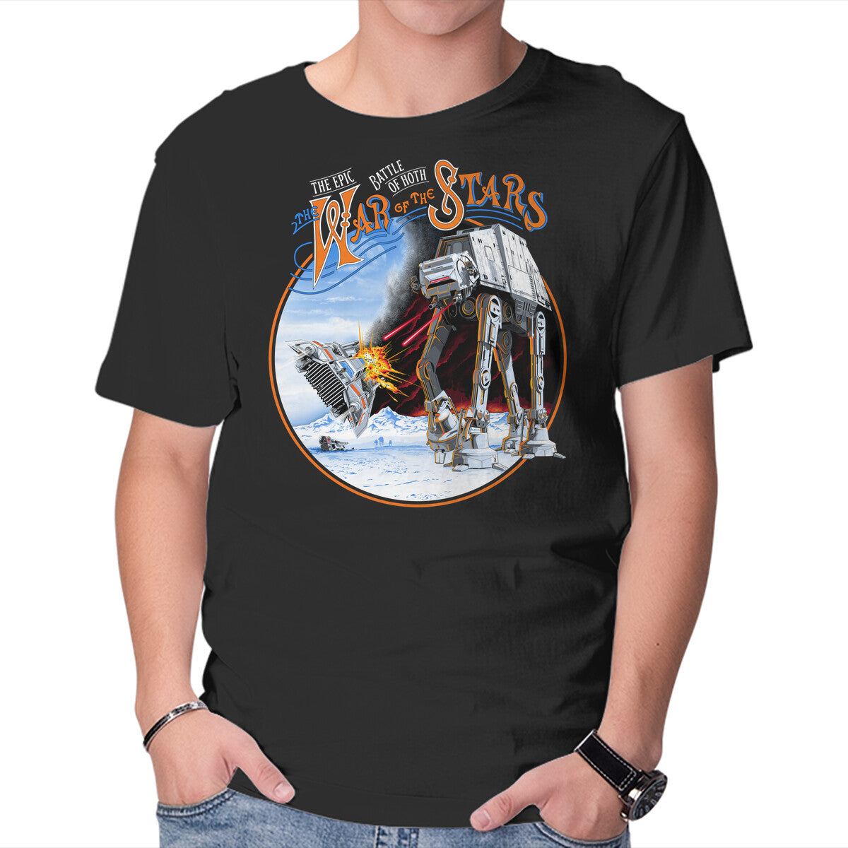 Unisex Crew Neck T-Shirt War Of The Stars Graphic Short Sleeve Casual Tee XL