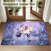 Crystal Velvet Square Rug Custom Nameaespa Pattern Non Slip Home Floor Decor Rug