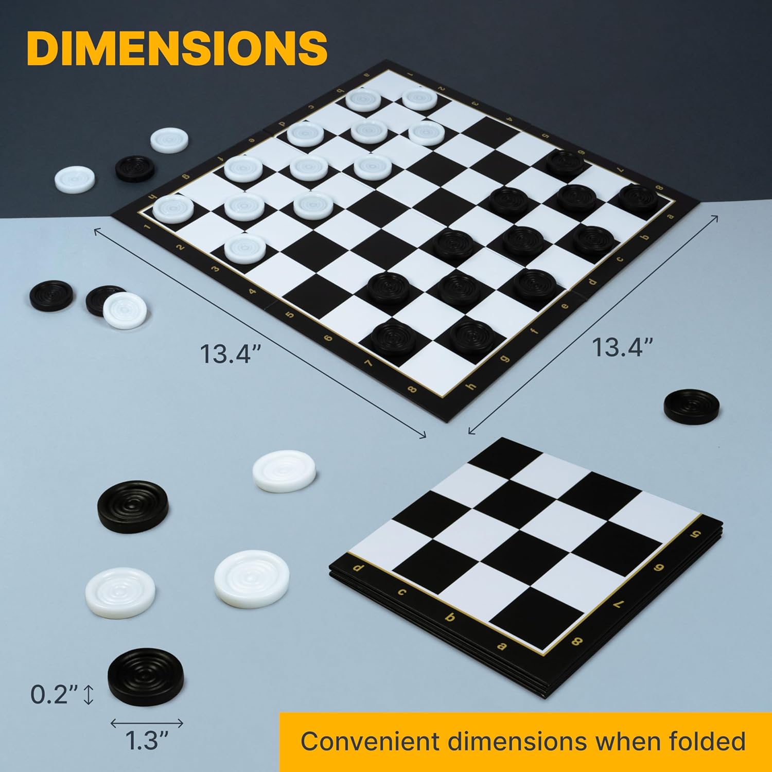 

Checkers Board Game with 30 Checkers Pieces - Classic Board Game for Kids and Adults United States