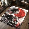 Samurai-Frauen-Druckteppich - Heimdekoration Teppich für Wohnzimmer Schlafzimmer Bodenbelag Computerstuhl Bereichsteppich