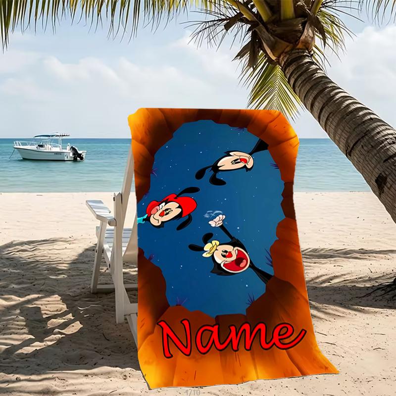 Customizable personalized beach towels Animaniacs themed designs.Suitable for the beach, yoga, sports;ideal as beach accessories