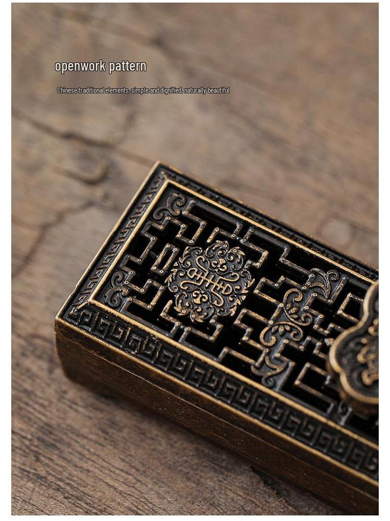 Zinc Alloy Sandalwood Incense Holder: Creative Fireproof Box for Indoor Use