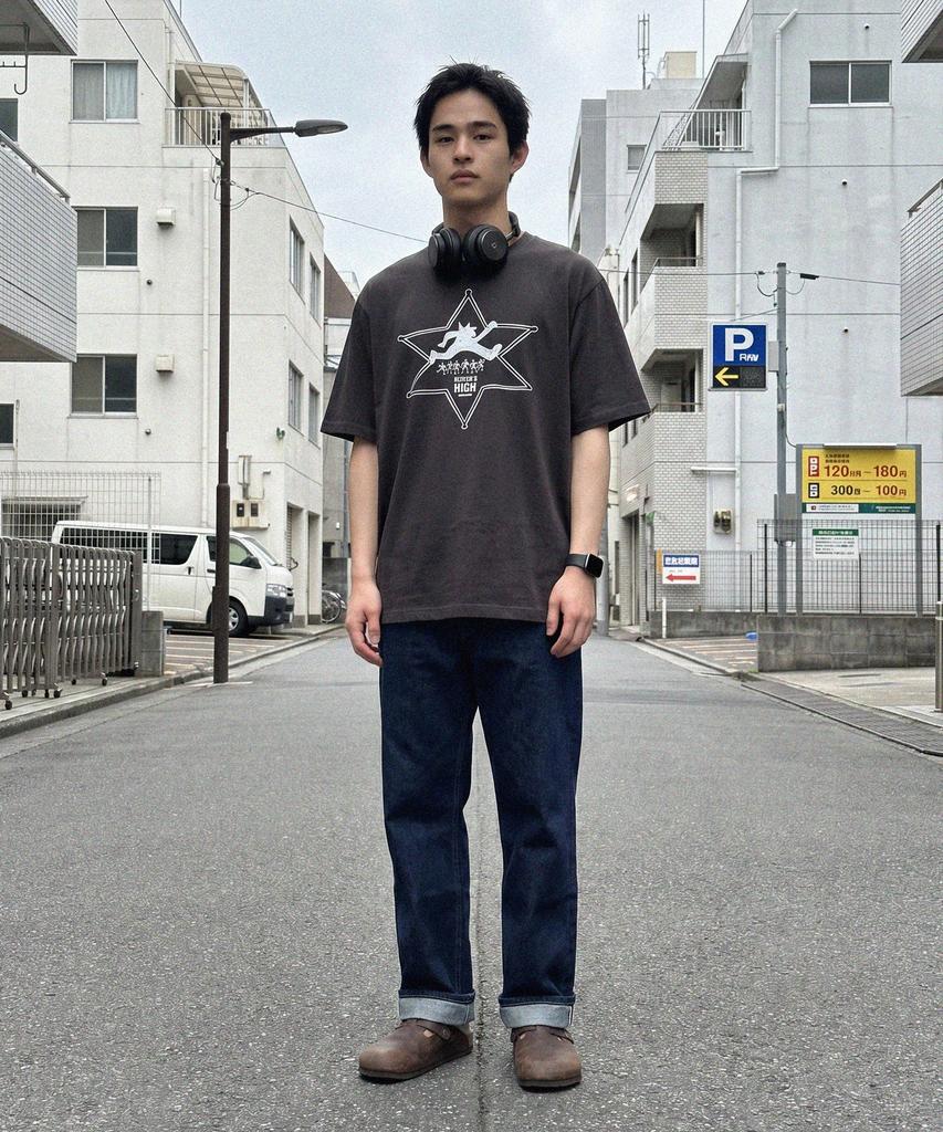 MODERMENT Normal Overfit Runner'S Short Sleeve T-Shirt [Violet]