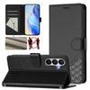 For Samsung Galaxy S26/S26 Pro Case Imprinted Honeycomb RFID Blocking Leather Phone Cover with Strap