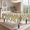 Geometric Pattern Rectangle Table Cloth for Table Decor Holiday Party Waterproof Reusable Tablecloth for Table Indoor Outdoor