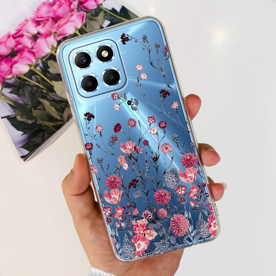 For Honor X6 5G Case VNE-LX1 VNE-LX2 VNE-LX3 Phone Cover Popular Flower Astronaut Soft Funda For Honor X8 TFY-LX1 HonorX8 Bumper