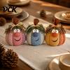 Fabric Pumpkin Decor for Autumn Whimsical Patchwork Pumpkin, Table Decor, Cute Smiling Face Holiday Centerpieces Family Cloth Tabletop Mantel