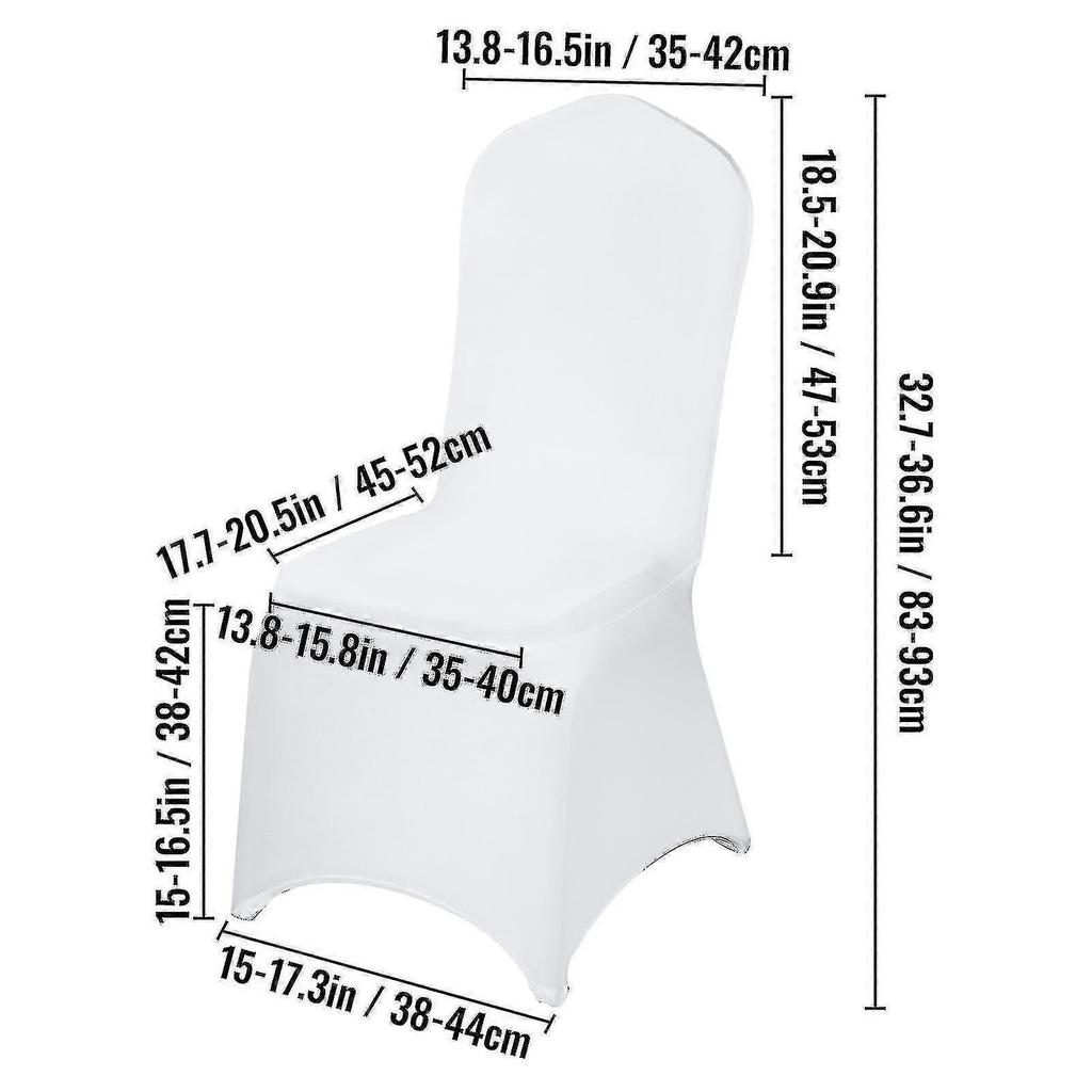 50pcs Chair Covers Dining Spandex Slip Seat Cover Wedding Party Flat Anniversary