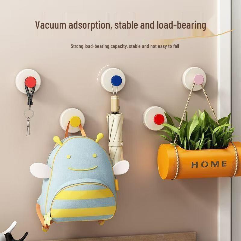 Traceless No-Punch Suction Cup Wall Hook for Bathroom – Strong Adhesive, Heavy Load-Bearing Design