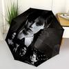 1PC Wednesday Addams Print Umbrella, Featuring Automatic Folding, And Shielding. This Sturdy And Durable Umbrella with Eight Ribs Is Convenient for Ou