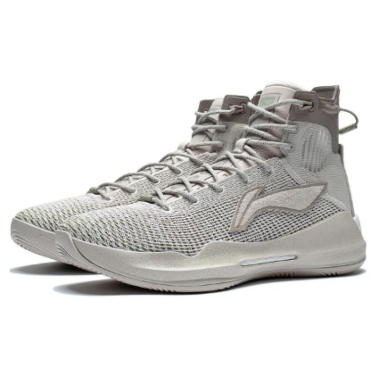 New LiNing YuShuai 13 Boom Sand Hawk Anti Slip And Wear Resistant Lightweight High Top Basketball Shoes Men's Gray ABAP065-21