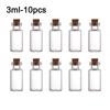 Vials Glass Bottle Blank Mini Containers Transparent Message Bottles With Cork Stopper Tiny Small
