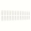 24pcs Extra Long White Press-On Square Nails with Nail Art Stickers - European and American Style