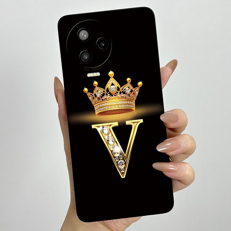 For Infinix Note 12 Pro 4G / Note 12 (2023) X676C X676B Fashion Initial Letter Couple Phone Case Soft Silicone TPU Protective