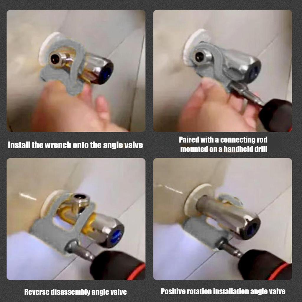 Angle Stop Tool Angle Stop-on Wrench Repair Hand Tool for Valve and Pipe Installation Removing Compression Ring Bathroom Toilet