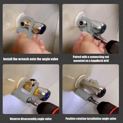 Angle Stop Tool Angle Stop-on Wrench Repair Hand Tool for Valve and Pipe Installation Removing Compression Ring Bathroom Toilet