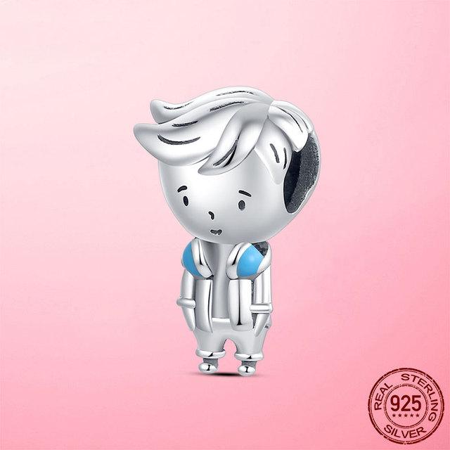 Breloques de voyage en argent Sterling 925, petite fille, ballon, avion, appareil photo, perles breloque adaptées aux bracelets originaux pour femmes, bijoux