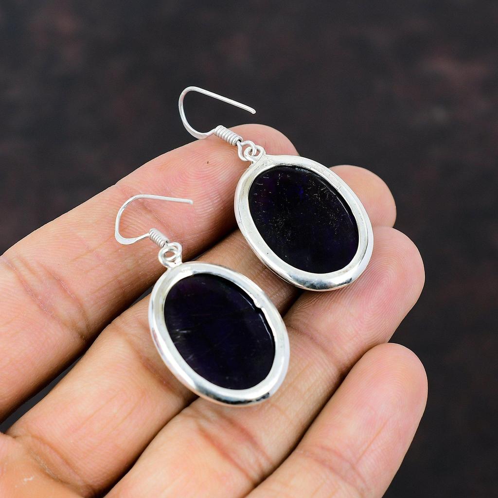 Blue Fire Labradorite Earring Handmade Boho Jewelry 925 Sterling Silver Earrings Original Gemstone Earring Beautiful Jewelry Gift For Friend