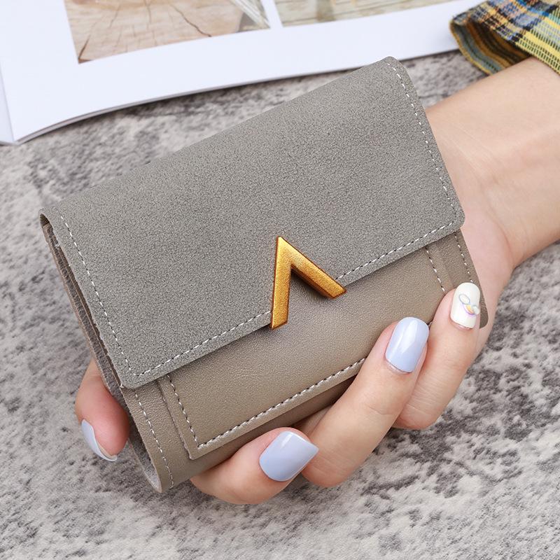 Korean-Style Vintage PU Leather Women's Short Wallet and Card Holder