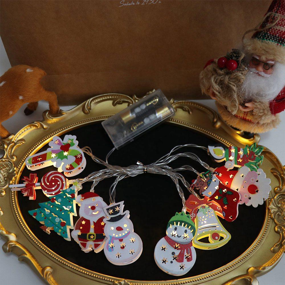 1.65M/10 Light Christmas Lights String 10 Christmas Patterns LED String Light  Desk