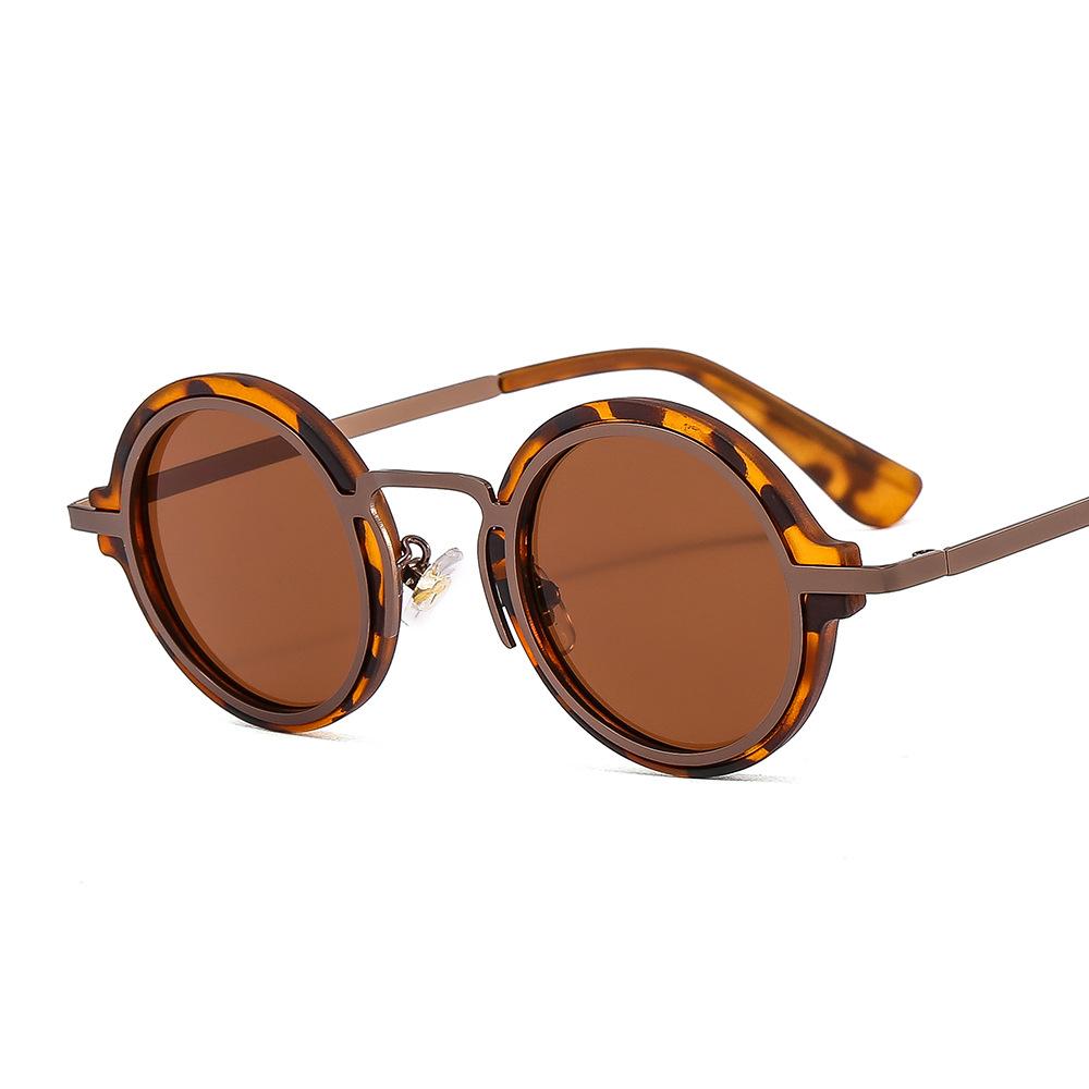 2026 Classic Fashion Hip Hop Sunglasses Custom logo Street Beat Metal Punk Steam Round Womens Sunglasses
