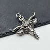 Men's Punk Hip Hop Bull Head Pendant Necklace - Retro Alloy Sweater Chain Accessories