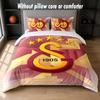 Set Biancheria da Letto Design Galatasaray FC 1 Copripiumino + 2 Federe Morbido Traspirante Biancheria da Letto per la Casa