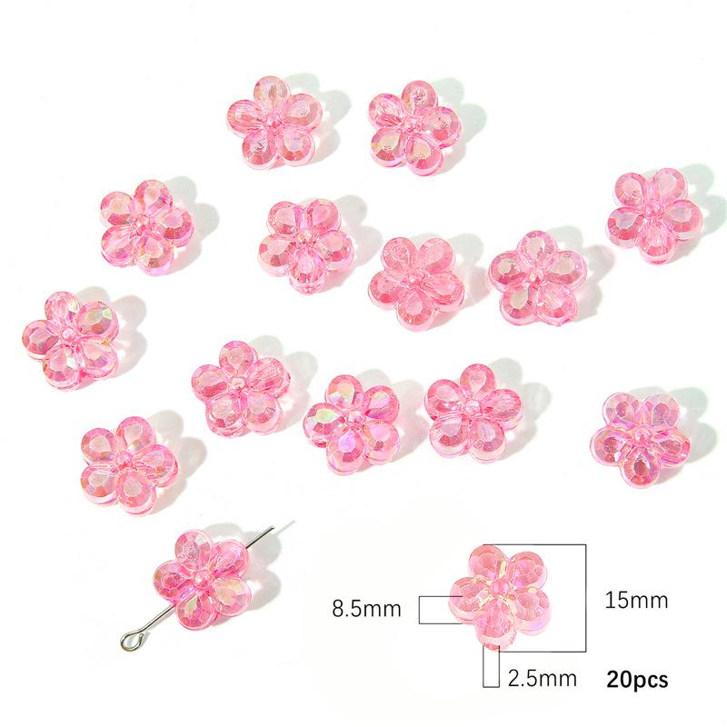 Large Shining Flower Acrylic Beads for DIY Jewelry & Earrings