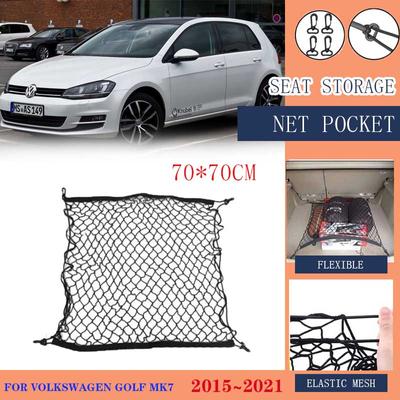 Trunk Nets For VW Volkswagen Golf 7 Mk7 2015~2024 GTE GTD GTI E-Golf 2019 2017 2016 Car Trunk Mesh Elastic Nylon Rear Accessorie