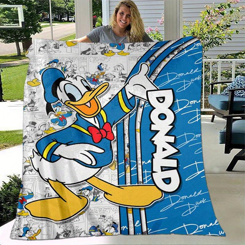 Donald Duck Decke Ultra-Weich, Warm, Gemütlich Überwurf für Wohnzimmer, Sofa, Ganzjahres-Reiseaccessoire Niedlicher Zeichentrickfigur Heimdekoration