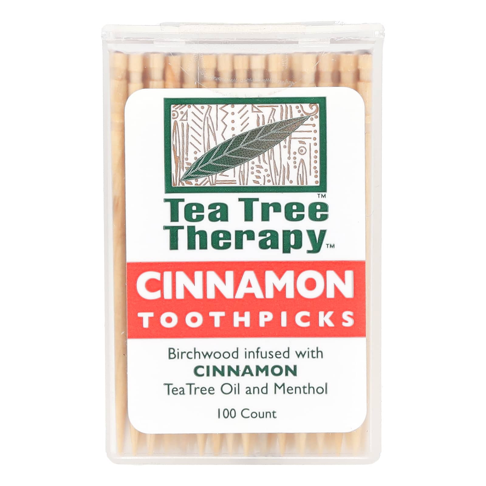 

Tea Tree Therapy, зубочистка с корицей, около 100 шт.