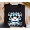 KPop Demon Hunters Derpy Tiger Merch T Shirts Fashion Vintage Gothic T-shirts Tops Men's Women Clothing Cotton Oversized T Shirt