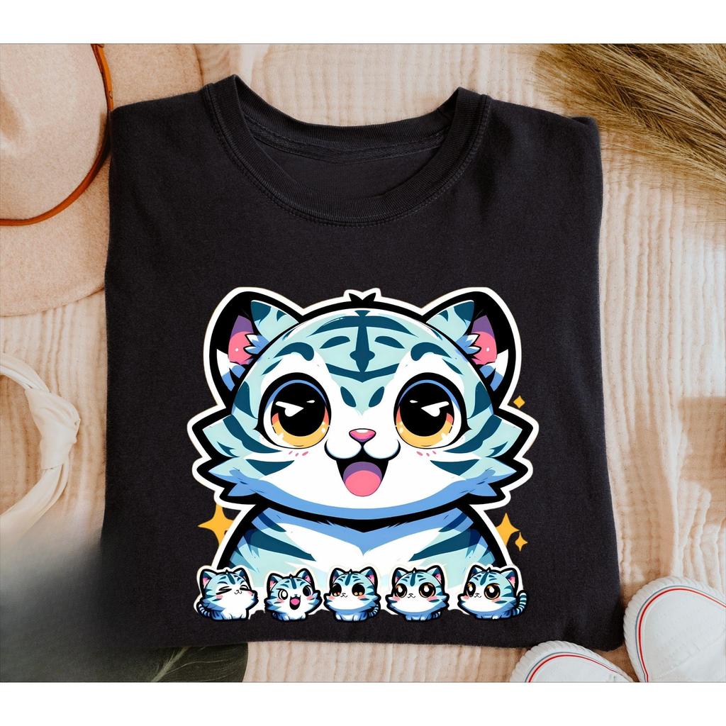 KPop Demon Hunters Derpy Tiger Merch T Shirts Fashion Vintage Gothic T-shirts Tops Men's Women Clothing Cotton Oversized T Shirt