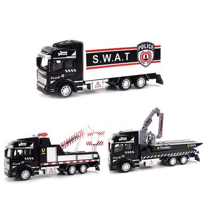 1 PCS Kids Toy Vehicle Model Alloy Diecast Engineering Construction Truck Rescue Transport Car Educational Toys for Children Gift