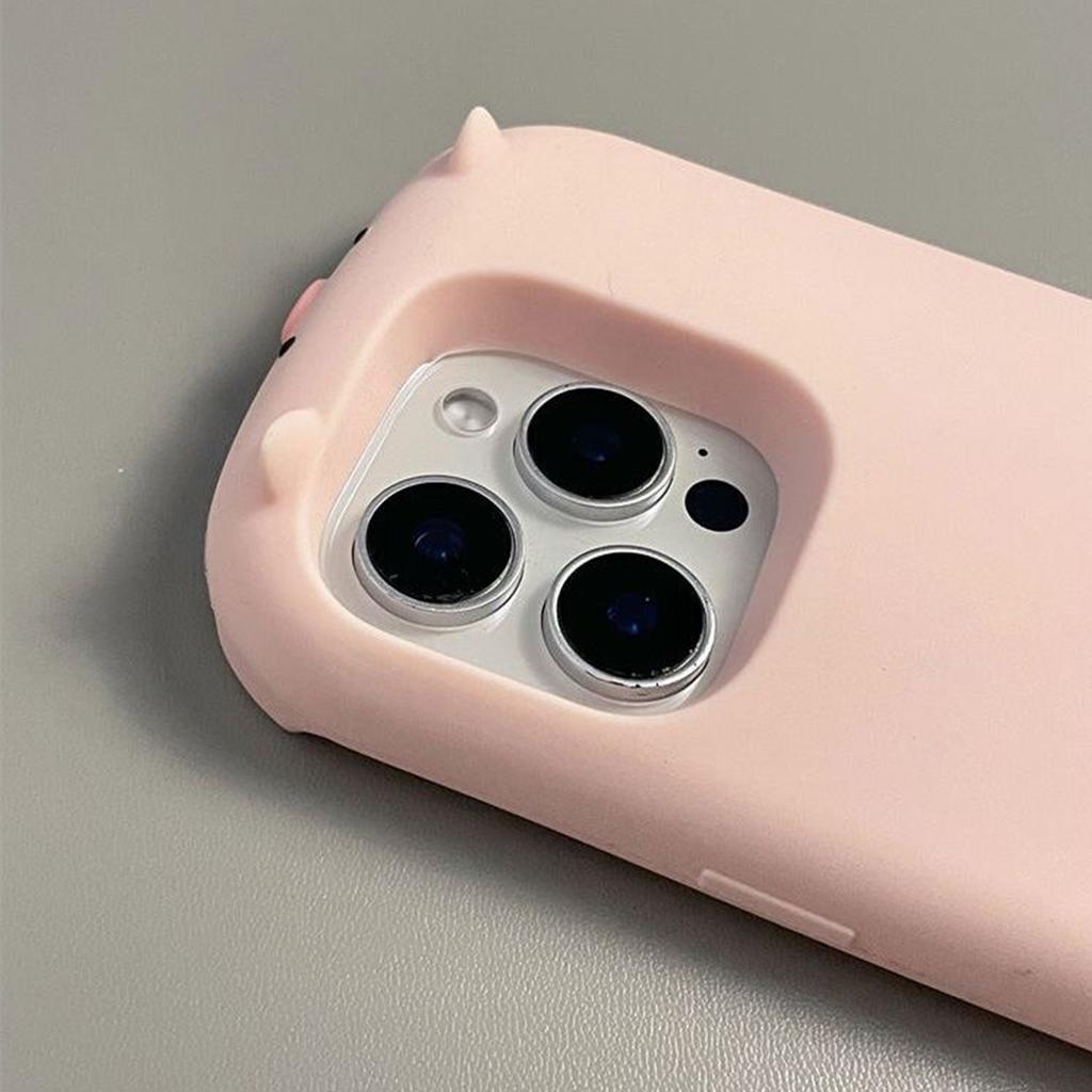 Nuova Creativa Adorabile Rosa 3D Maialino Strisciante Silicone Anti Caduta Cover per Telefono Per iPhone 16 Pro 15 14 13 Pro Max Plus Cover Antiurto