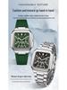 OFNS Six-Hand Men's Square Quartz Watch: Luminous, Day-Date, 30M Waterproof, Silicone Steel Band, Hot Seller