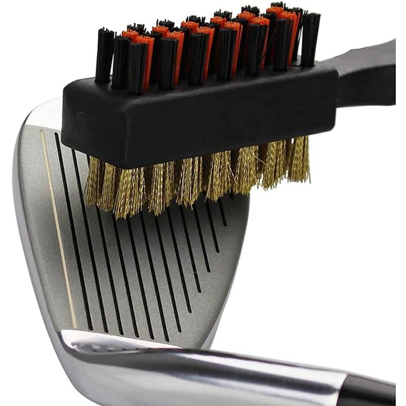 Golf Club Brush Cleaner Waterproof Design Cleaning Tools Portable Metal Lightweight Nylon Brushes for Golf Shoes Maintenance