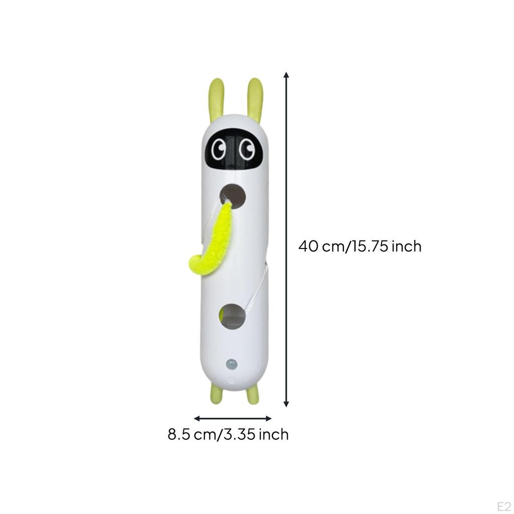 Cat Teaser with Suction Cup Base | Universal Charging Port Port, Compact Upright Design,