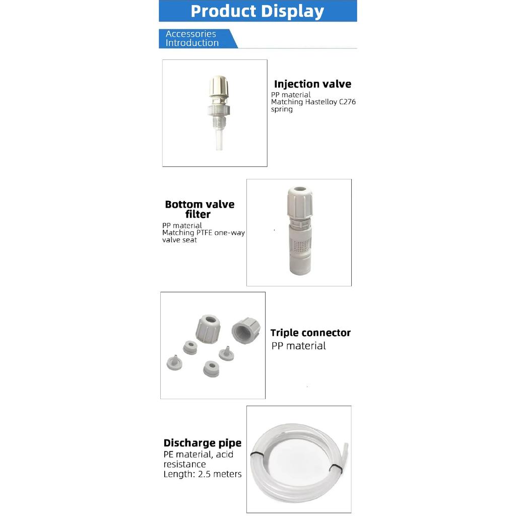 Metering Dosing Pump 1-7bar Micro-acid Electromagnetic Diaphragm Pump Water Treatment Liquid Micro-acid Chemical Chlorine