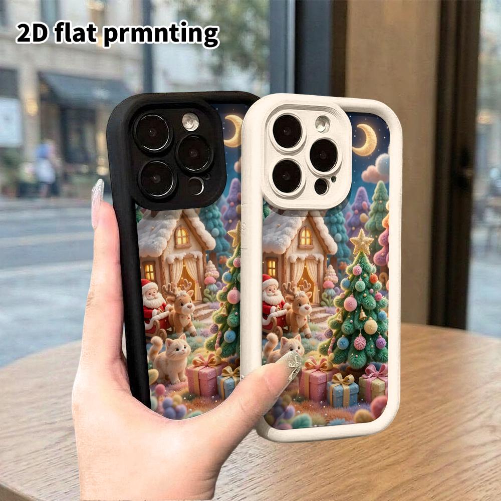 Phone Case: 2D Flat, Suitable for iPhone 18 17 16 15 14 13 12 Pro, Moonlit Forest, Perfect Holiday Gift for Christmas and Halloween