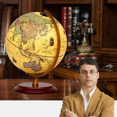 20/25cm Retro Led Wereld Aarde Globe Kaart 360 Graden Roterende Wereld Geografie Kaart Alles In Het Engels Bureau Decoratie Tafellamp