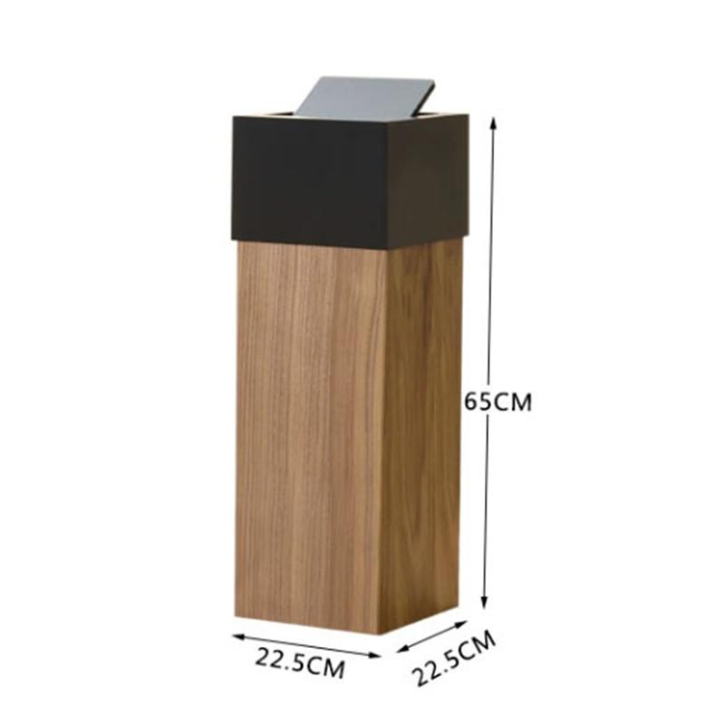Nordic Waste Bins Modern Living Room Waste Bins Luxury Bathroom Large Capacity Trash Can Wood Household Items Trash Can Baskets
