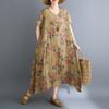 DIMANAF New 2026 Women Plus Size Summer Beach Sundress Loose Casual Maxi Lady Floral Print Dress Long Dress