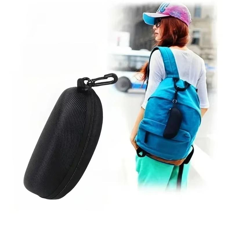 1/5 Pcs Hard Shell Eva Sunglasses Case With Water Resistant Surface Portable Carabiner For Outdoor Hiking Travel Daily Use